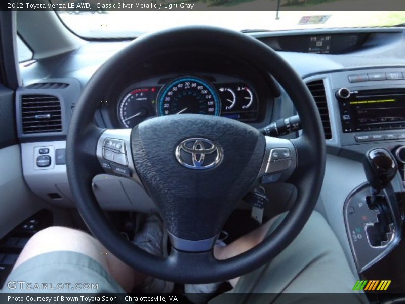 Classic Silver Metallic / Light Gray 2012 Toyota Venza LE AWD