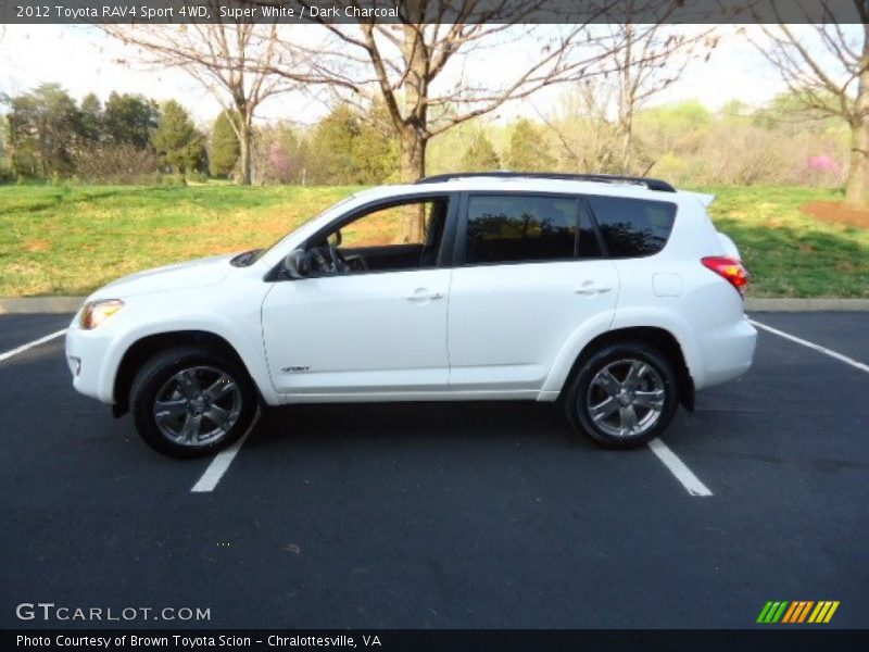 Super White / Dark Charcoal 2012 Toyota RAV4 Sport 4WD