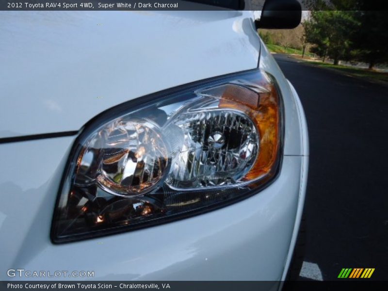 Super White / Dark Charcoal 2012 Toyota RAV4 Sport 4WD