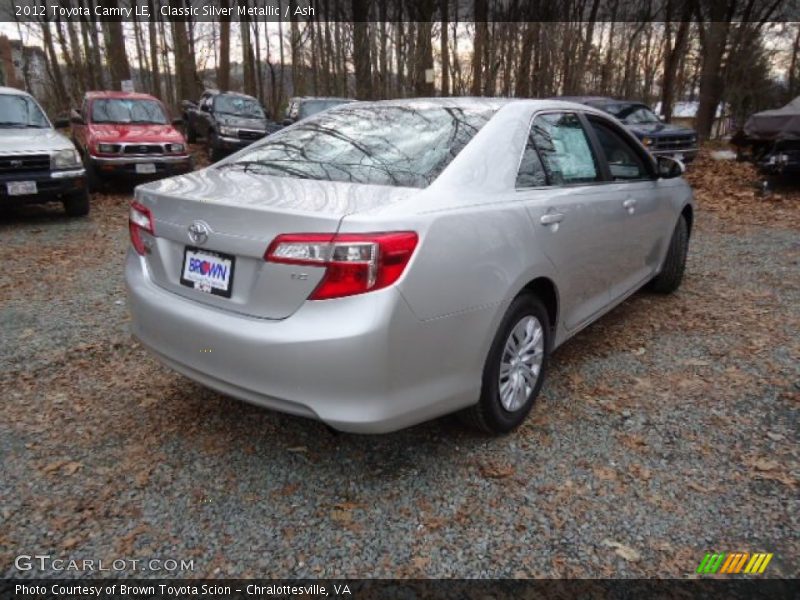 Classic Silver Metallic / Ash 2012 Toyota Camry LE