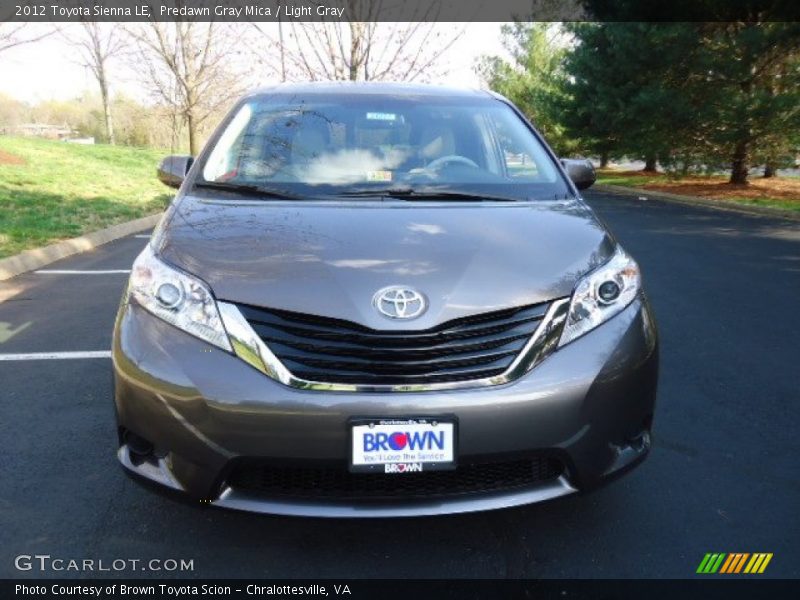 Predawn Gray Mica / Light Gray 2012 Toyota Sienna LE