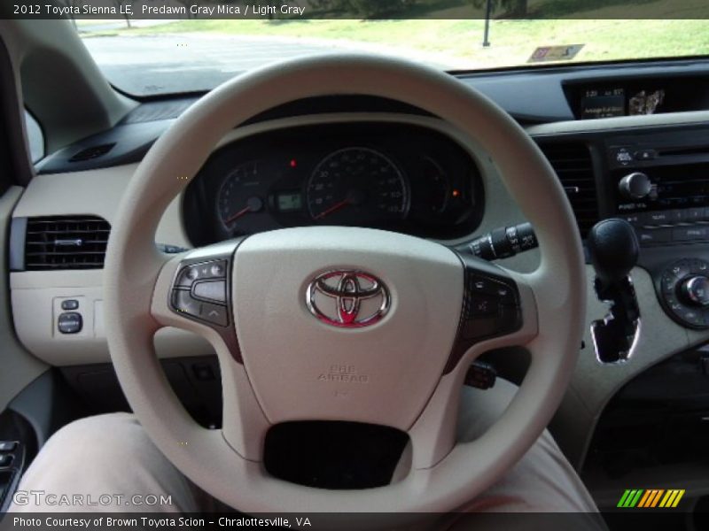 Predawn Gray Mica / Light Gray 2012 Toyota Sienna LE