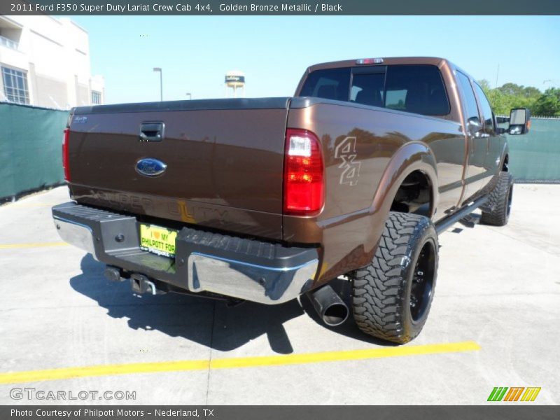 Golden Bronze Metallic / Black 2011 Ford F350 Super Duty Lariat Crew Cab 4x4