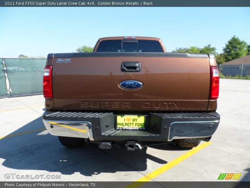 Golden Bronze Metallic / Black 2011 Ford F350 Super Duty Lariat Crew Cab 4x4