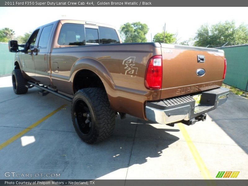 Golden Bronze Metallic / Black 2011 Ford F350 Super Duty Lariat Crew Cab 4x4