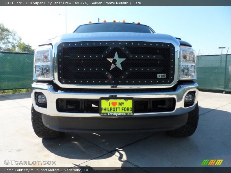 Golden Bronze Metallic / Black 2011 Ford F350 Super Duty Lariat Crew Cab 4x4