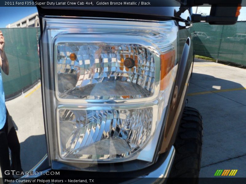 Golden Bronze Metallic / Black 2011 Ford F350 Super Duty Lariat Crew Cab 4x4