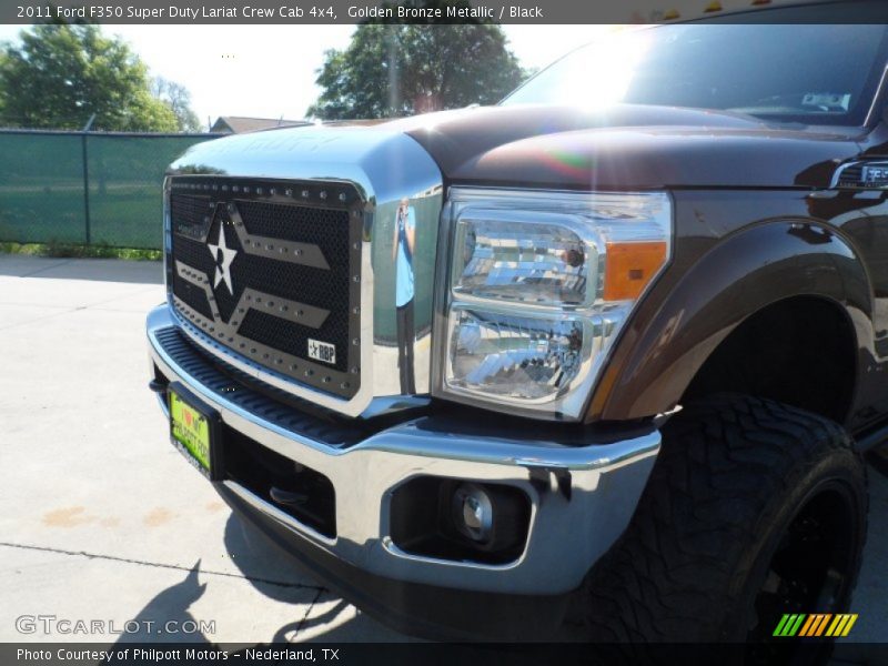 Golden Bronze Metallic / Black 2011 Ford F350 Super Duty Lariat Crew Cab 4x4