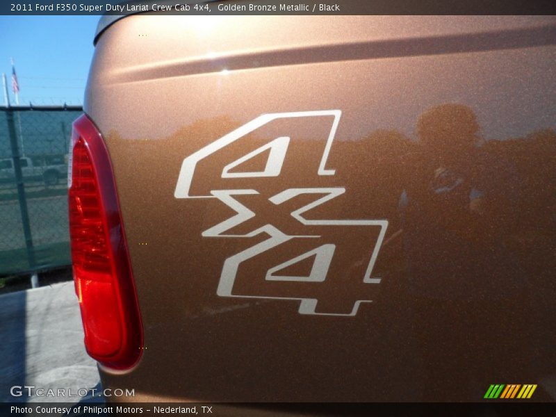 Golden Bronze Metallic / Black 2011 Ford F350 Super Duty Lariat Crew Cab 4x4