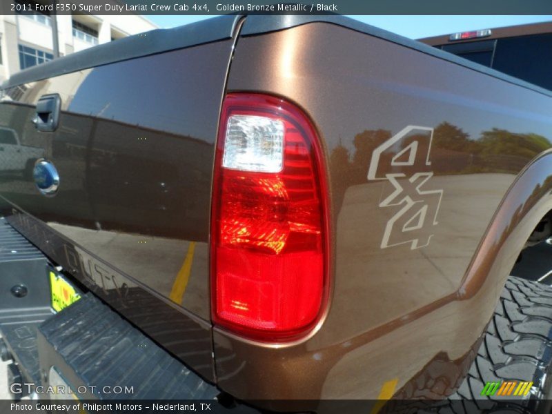 Golden Bronze Metallic / Black 2011 Ford F350 Super Duty Lariat Crew Cab 4x4