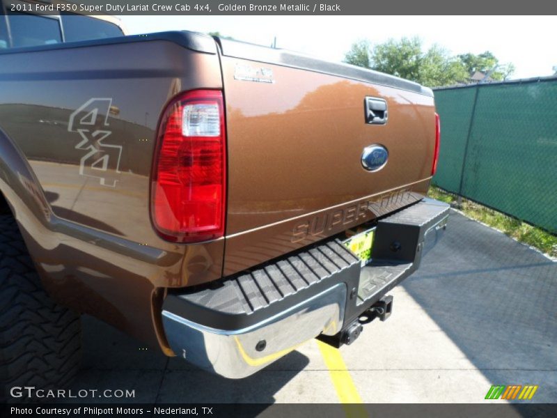 Golden Bronze Metallic / Black 2011 Ford F350 Super Duty Lariat Crew Cab 4x4