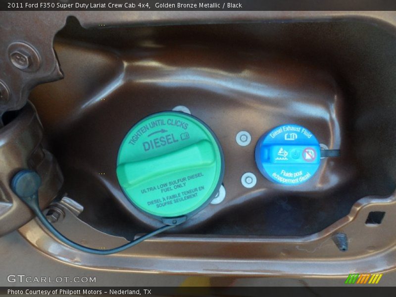 Golden Bronze Metallic / Black 2011 Ford F350 Super Duty Lariat Crew Cab 4x4