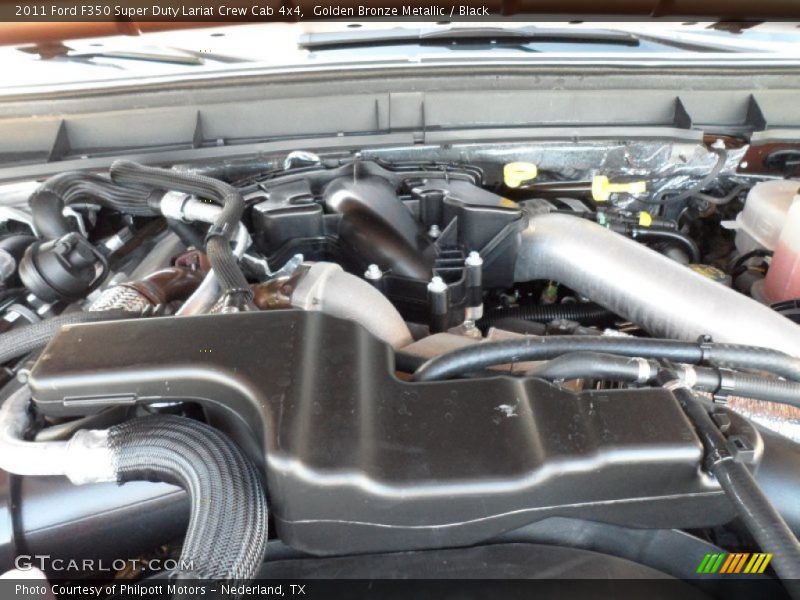 Golden Bronze Metallic / Black 2011 Ford F350 Super Duty Lariat Crew Cab 4x4