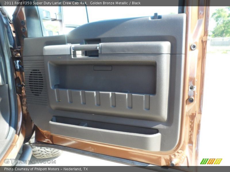 Golden Bronze Metallic / Black 2011 Ford F350 Super Duty Lariat Crew Cab 4x4