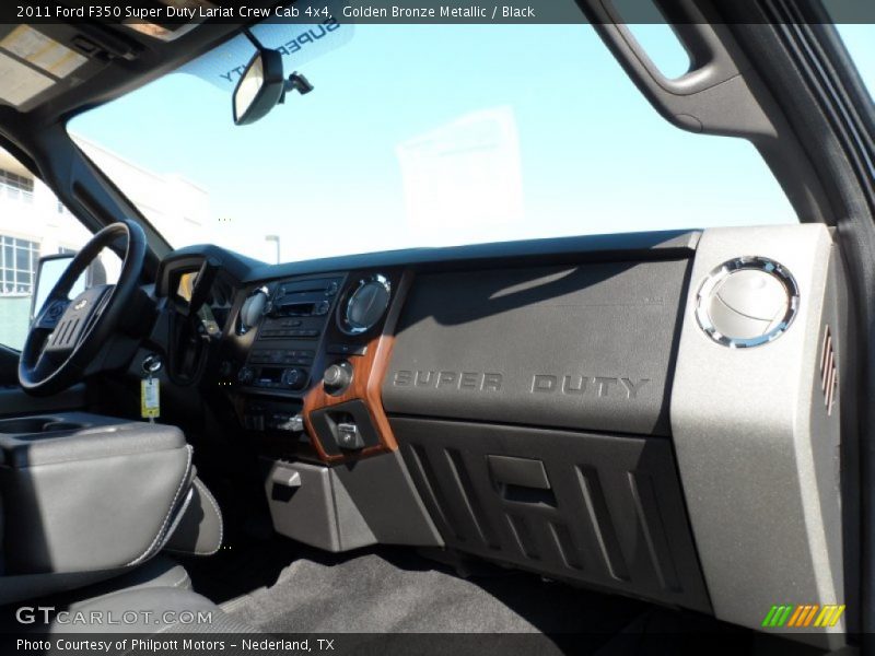 Golden Bronze Metallic / Black 2011 Ford F350 Super Duty Lariat Crew Cab 4x4