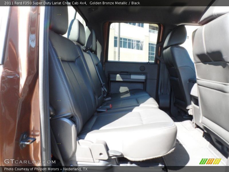 Golden Bronze Metallic / Black 2011 Ford F350 Super Duty Lariat Crew Cab 4x4