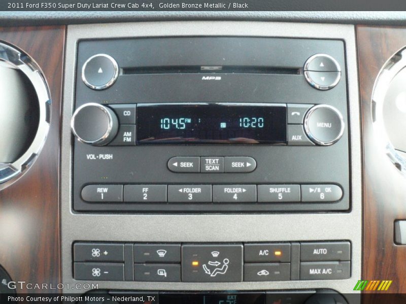 Golden Bronze Metallic / Black 2011 Ford F350 Super Duty Lariat Crew Cab 4x4