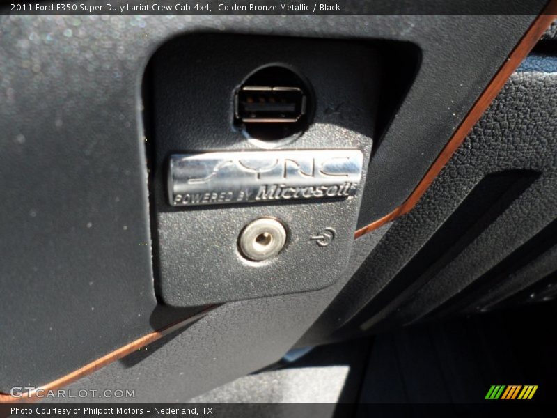 Golden Bronze Metallic / Black 2011 Ford F350 Super Duty Lariat Crew Cab 4x4