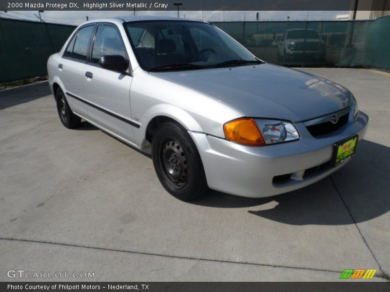 Highlight Silver Metallic / Gray 2000 Mazda Protege DX