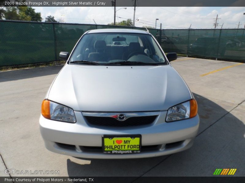 Highlight Silver Metallic / Gray 2000 Mazda Protege DX
