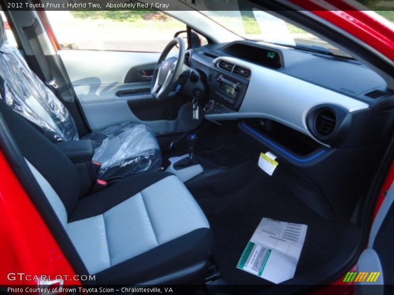 Absolutely Red / Gray 2012 Toyota Prius c Hybrid Two