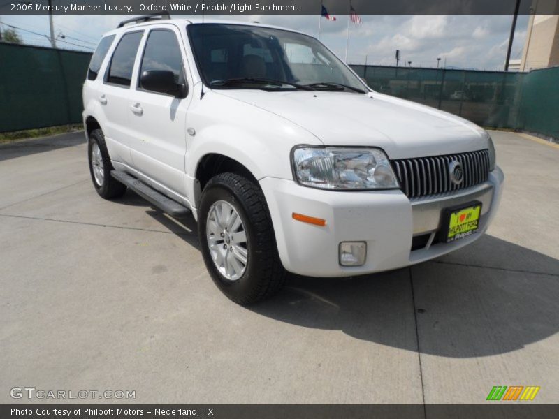 Oxford White / Pebble/Light Parchment 2006 Mercury Mariner Luxury