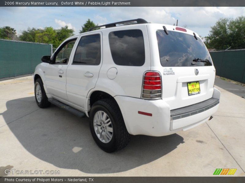 Oxford White / Pebble/Light Parchment 2006 Mercury Mariner Luxury