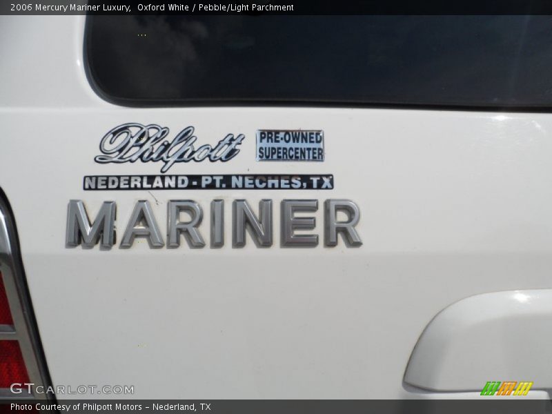 Oxford White / Pebble/Light Parchment 2006 Mercury Mariner Luxury