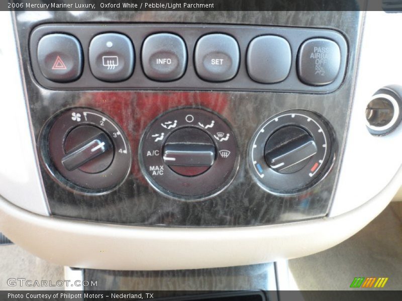 Controls of 2006 Mariner Luxury