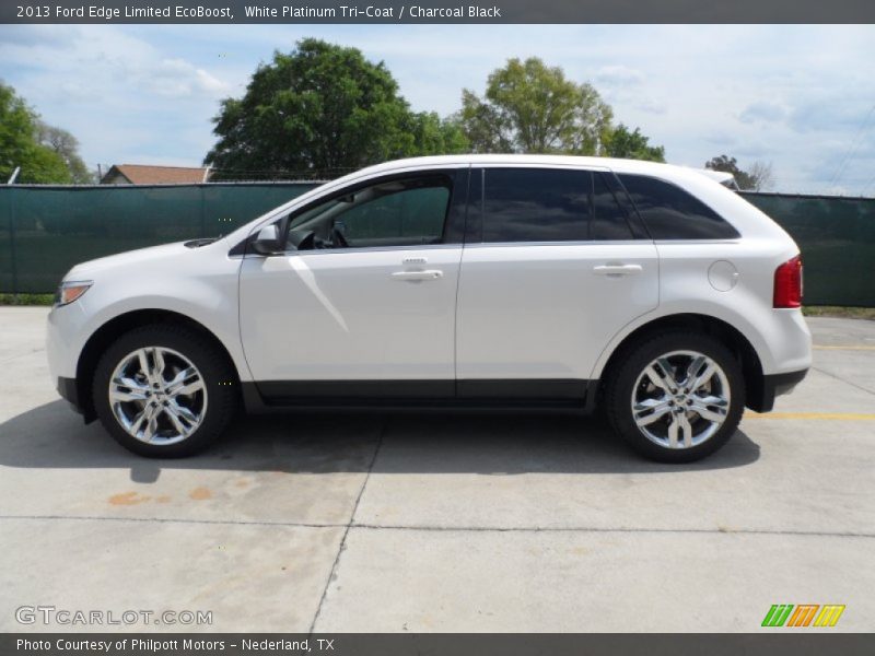 White Platinum Tri-Coat / Charcoal Black 2013 Ford Edge Limited EcoBoost