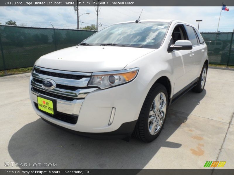 White Platinum Tri-Coat / Charcoal Black 2013 Ford Edge Limited EcoBoost