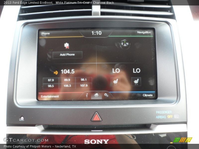 White Platinum Tri-Coat / Charcoal Black 2013 Ford Edge Limited EcoBoost