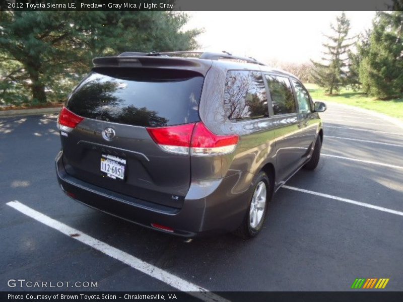 Predawn Gray Mica / Light Gray 2012 Toyota Sienna LE