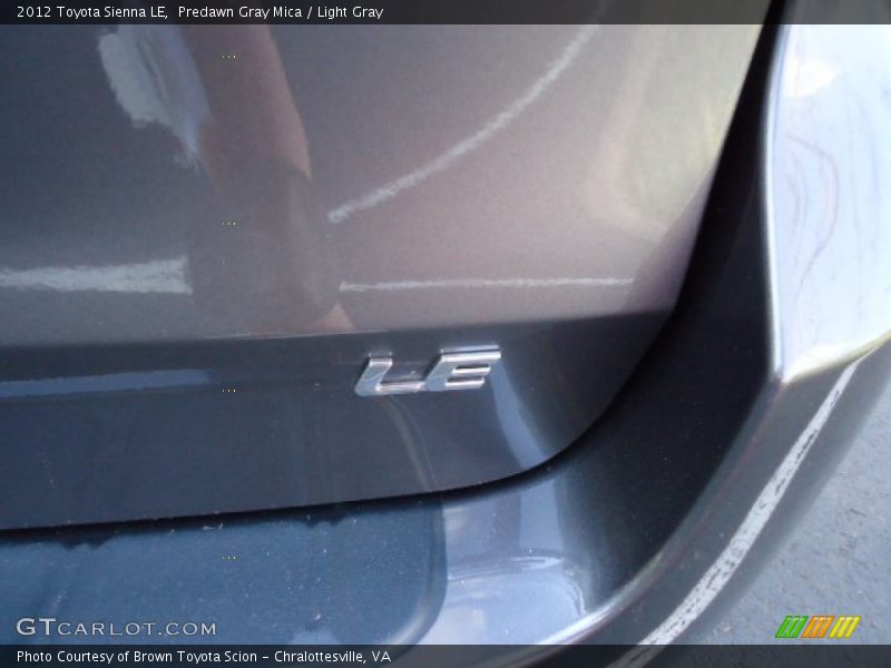 Predawn Gray Mica / Light Gray 2012 Toyota Sienna LE