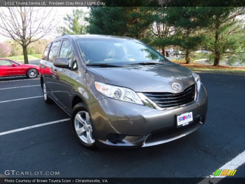 Predawn Gray Mica / Light Gray 2012 Toyota Sienna LE