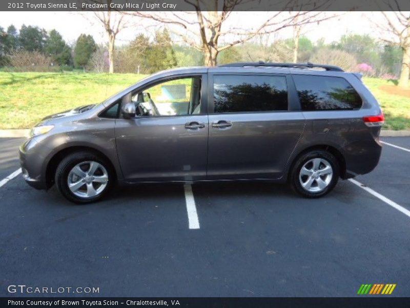 Predawn Gray Mica / Light Gray 2012 Toyota Sienna LE