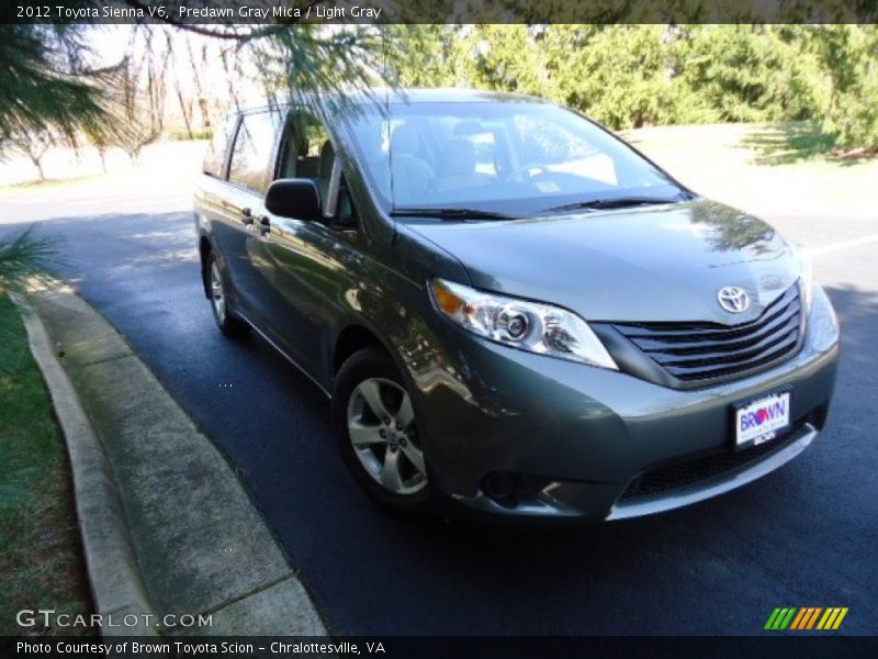 Predawn Gray Mica / Light Gray 2012 Toyota Sienna V6