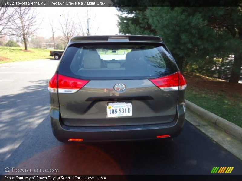 Predawn Gray Mica / Light Gray 2012 Toyota Sienna V6