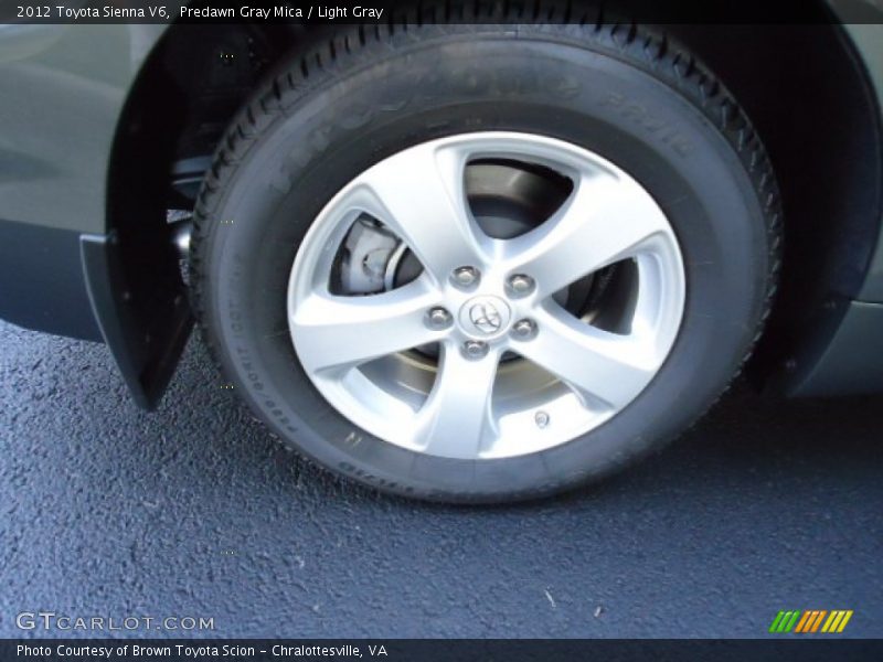 Predawn Gray Mica / Light Gray 2012 Toyota Sienna V6