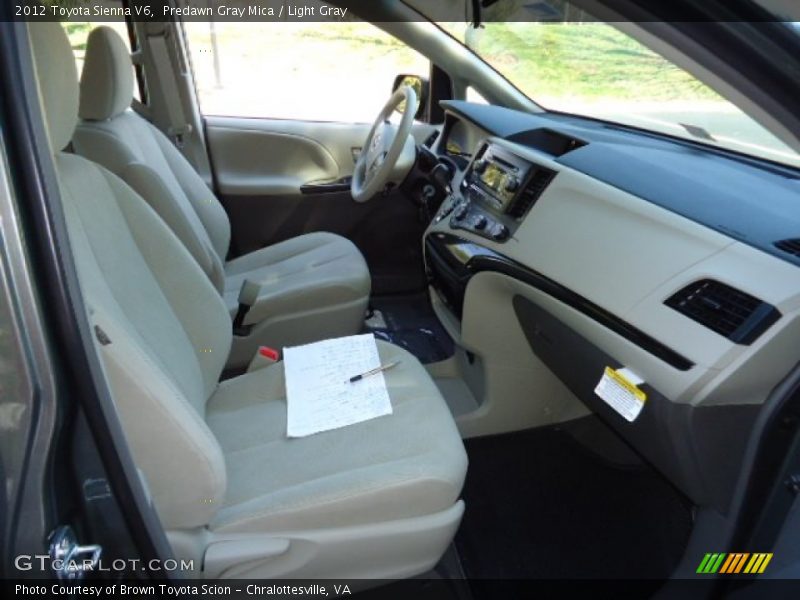 Predawn Gray Mica / Light Gray 2012 Toyota Sienna V6