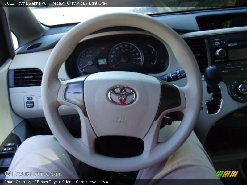 Predawn Gray Mica / Light Gray 2012 Toyota Sienna V6