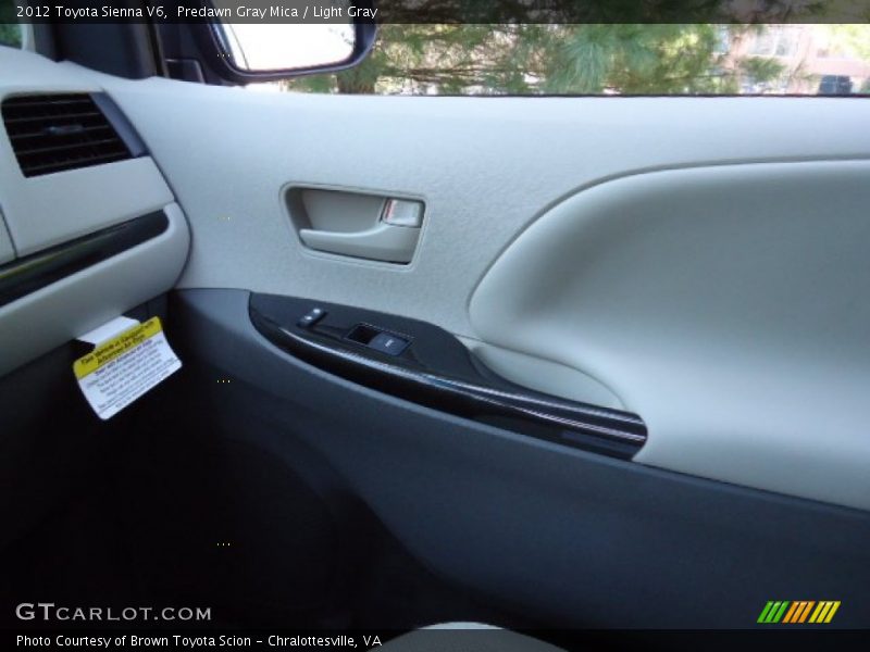 Predawn Gray Mica / Light Gray 2012 Toyota Sienna V6