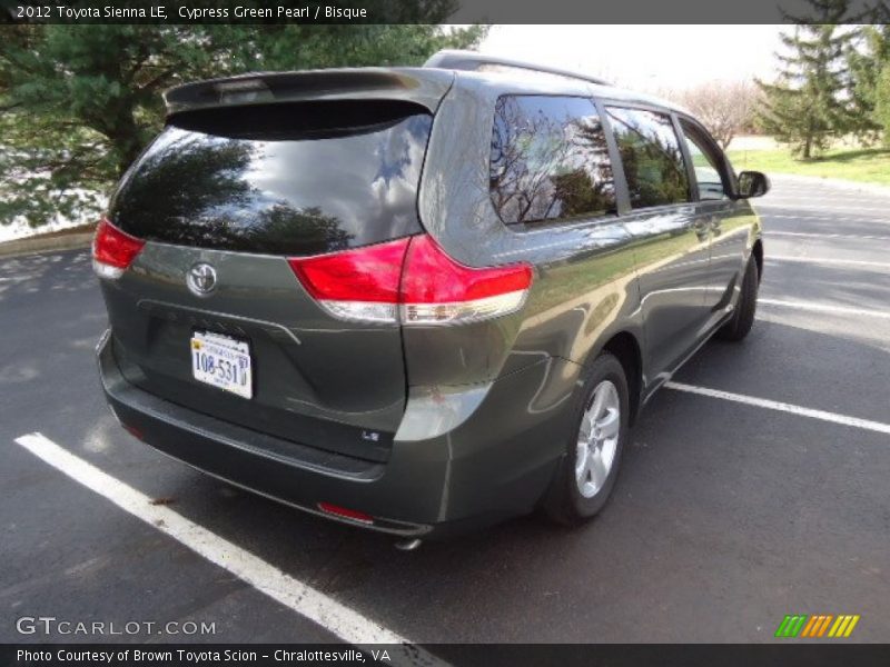 Cypress Green Pearl / Bisque 2012 Toyota Sienna LE