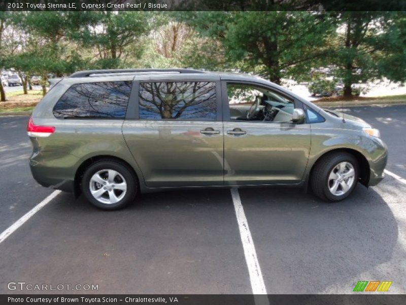 Cypress Green Pearl / Bisque 2012 Toyota Sienna LE