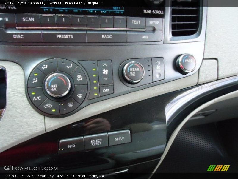 Cypress Green Pearl / Bisque 2012 Toyota Sienna LE