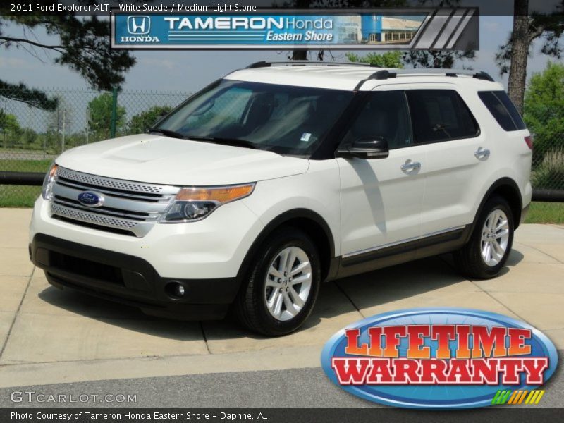 White Suede / Medium Light Stone 2011 Ford Explorer XLT