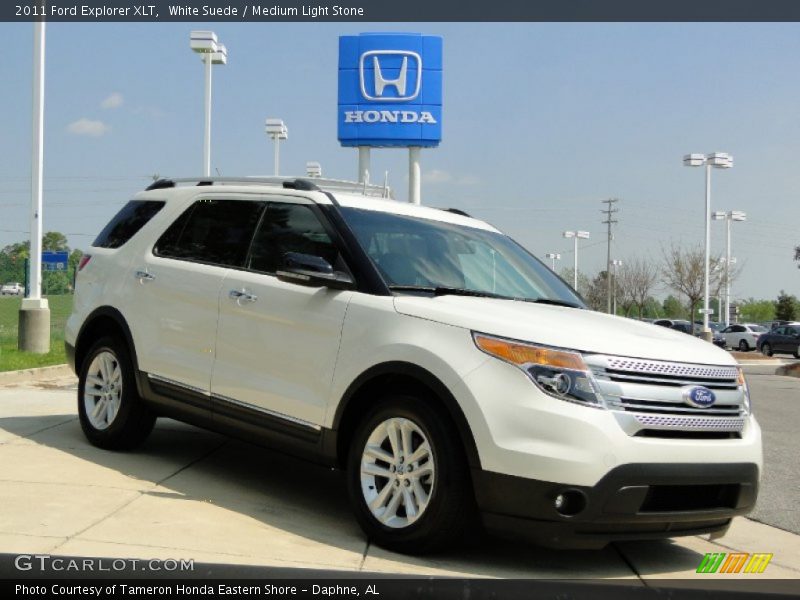 White Suede / Medium Light Stone 2011 Ford Explorer XLT