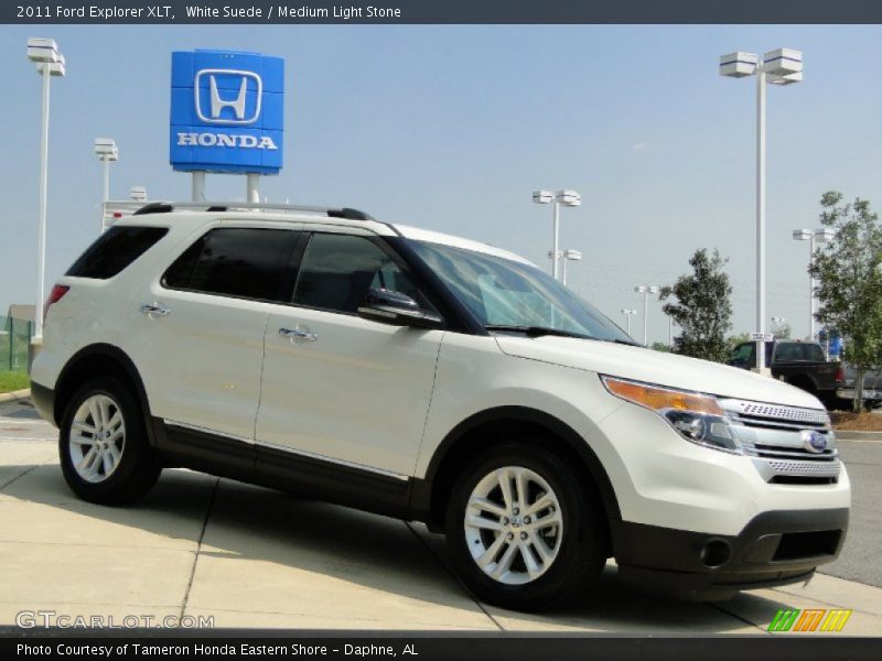 White Suede / Medium Light Stone 2011 Ford Explorer XLT