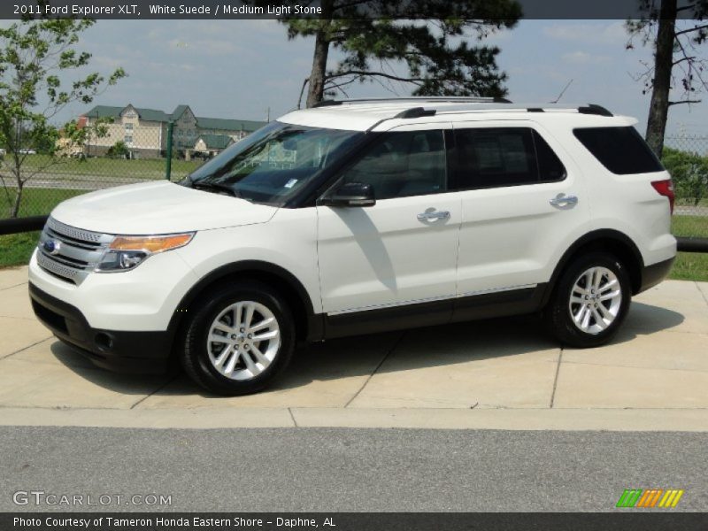White Suede / Medium Light Stone 2011 Ford Explorer XLT