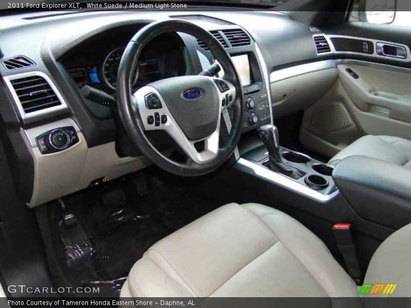White Suede / Medium Light Stone 2011 Ford Explorer XLT